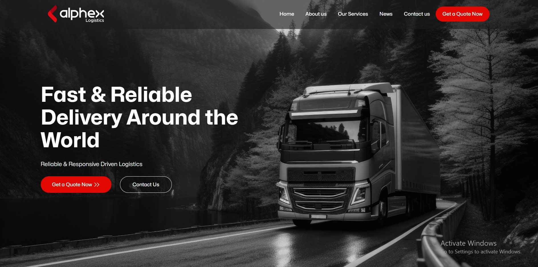 Alpha Logistics Website